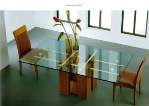 MESA DE COMEDOR NUMANCIA, 200*100*77, TAPA DE CRISTAL.