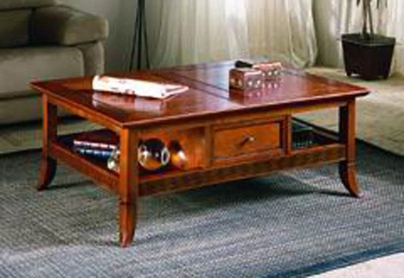 Mesa centro Viana rectangular 1 cajón - 120 x 75 x 45 (cm.)