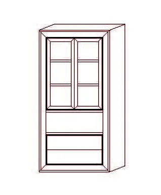 Vitrina Nódalo 2 Puertas - 2 Cajones - 105 x 40 x 210 (cm.)