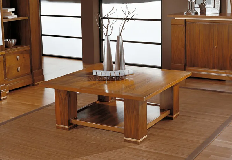 Mesa centro Numancia madera - 110 x 110 x 45 (cm.)
