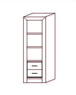 Librerí­a Osma 2 cajones - 53 x 40 x 160 (cm.)