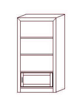 Librerí­a Osma 1 puerta - 100 x 40 x 190 (cm.)
