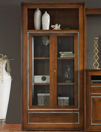 Vitrina Nódalo 2 Puertas 1 Cajón - 105 x 40 x 210 (cm.)