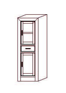 Librerí­a Osma 1 cajón - 2 puertas - 53 x 40 x 160 (cm.)