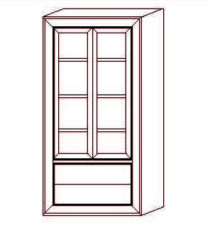 Vitrina Nódalo 2 Puertas - 2 Cajones - 105 x 40 x 210 (cm.)