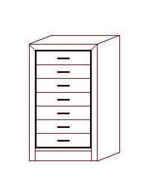 Chiffonier Osma - 70 x 40 x 120 (cm.)