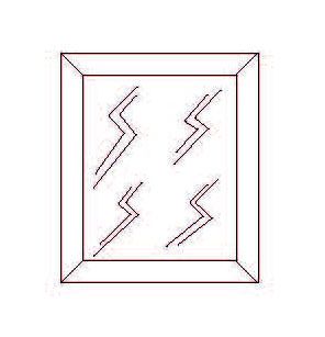 Espejo Osma - 95 x 5 x 105 (cm.)