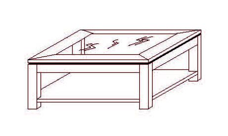 Mesa centro Osma Cuadrada - 110 x 110 x 45 (cm.)